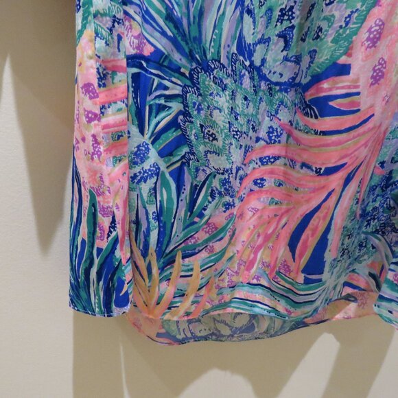LILLY PULITZER Tobyn Tunic Off Shoulder Dress in Gypset Paradise Preppy Size S - Picture 14 of 15